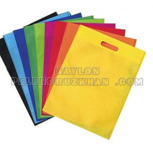 ساک دستی پارچه ای سوزنی فلت دستگیره پانچی 30 × 20 