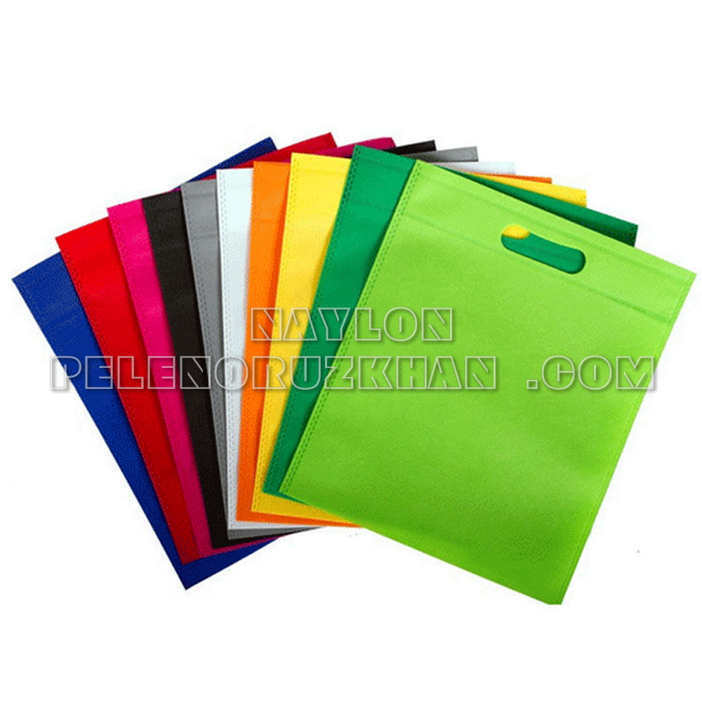ساک دستی پارچه ای سوزنی فلت دستگیره پانچی 35 × 25 ساک دستی پارچه ای سوزنی فلت دستگیره پانچی 35 × 25