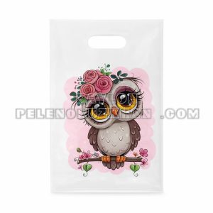 نایلون براق دستگیره پانچی طرح جغد 30 × 20